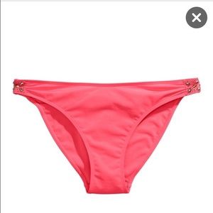 ||H&M CORAL PINK JEWELED BIKINI BOTTOM||